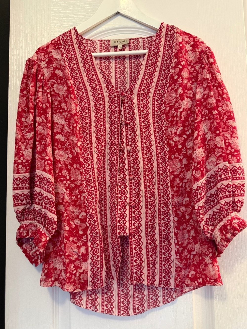 Beulah London Calla Rose 100% silk blouse - size U.K. 8 / US 4